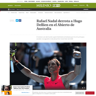 A complete backup of www.milenio.com/deportes/tenis/australia-open-rafel-nadal-derrota-hugo-dellien-facilmente
