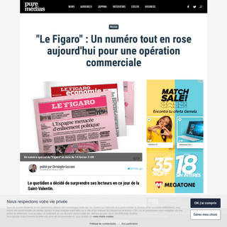 -Le Figaro- - Un numÃ©ro tout en rose aujourd'hui pour une opÃ©ration commerciale - Puremedias