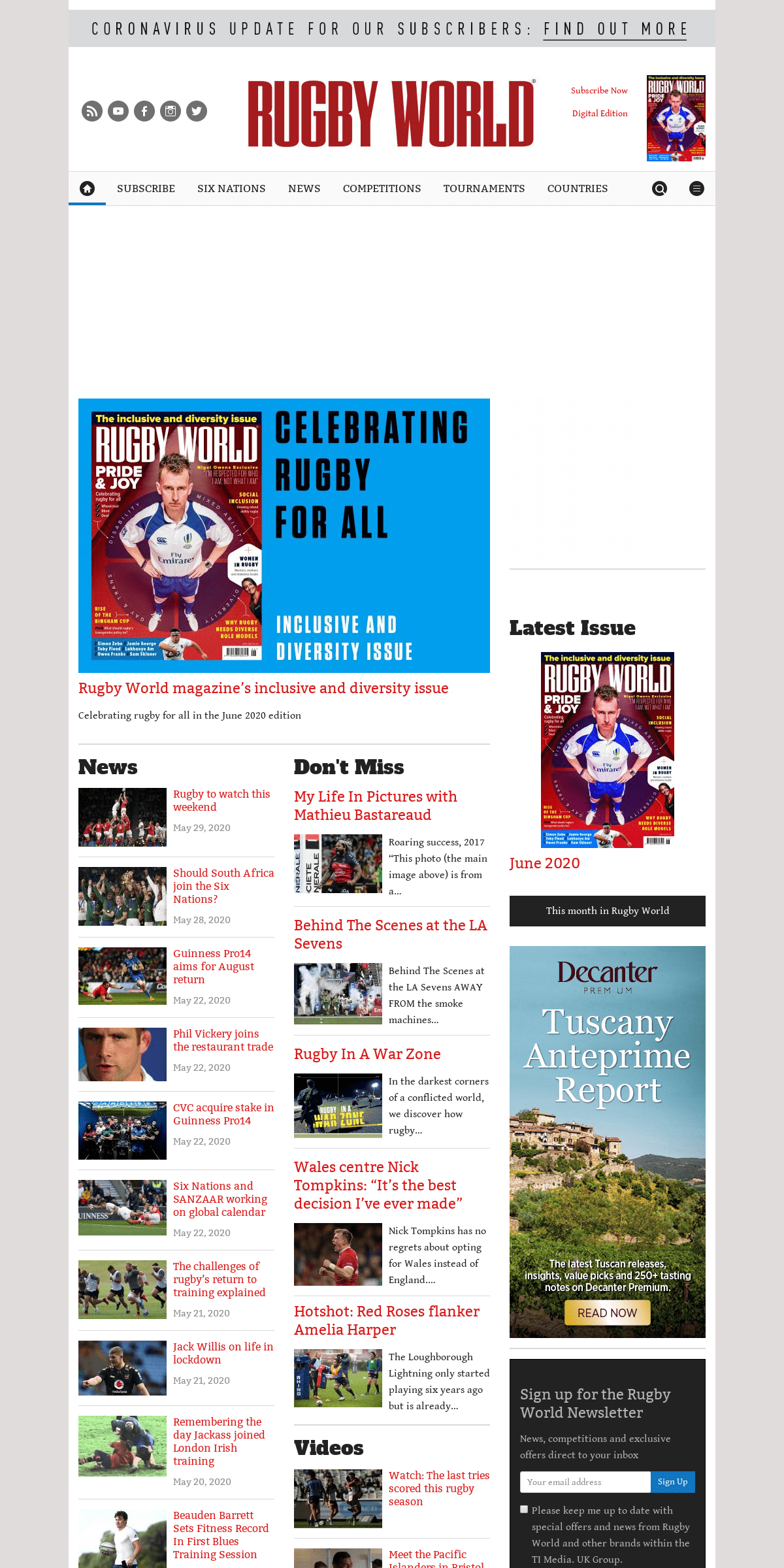 A complete backup of rugbyworld.com