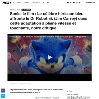 Sonic, le film - Le cÃ©lÃ¨bre hÃ©risson bleu affronte le Dr Robotnik (Jim Carrey) dans cette adaptation Ã  pleine vitesse et tou