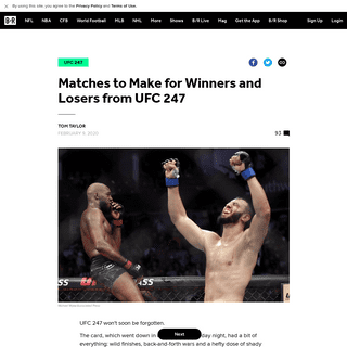 A complete backup of bleacherreport.com/articles/2875483-matches-to-make-for-winners-and-losers-from-ufc-247