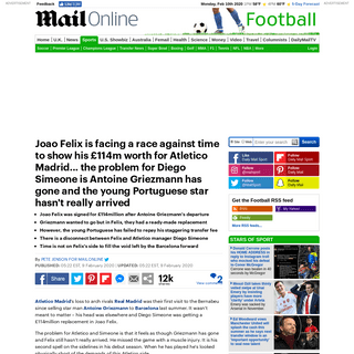 A complete backup of www.dailymail.co.uk/sport/football/article-7960293/Joao-Felix-facing-race-against-time-114m-worth-Atletico-