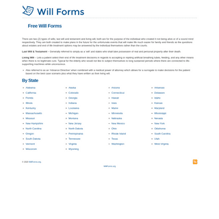 Will Forms - Last Will and Testaments & Living Wills - Will Forms