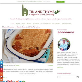 A complete backup of tinandthyme.uk