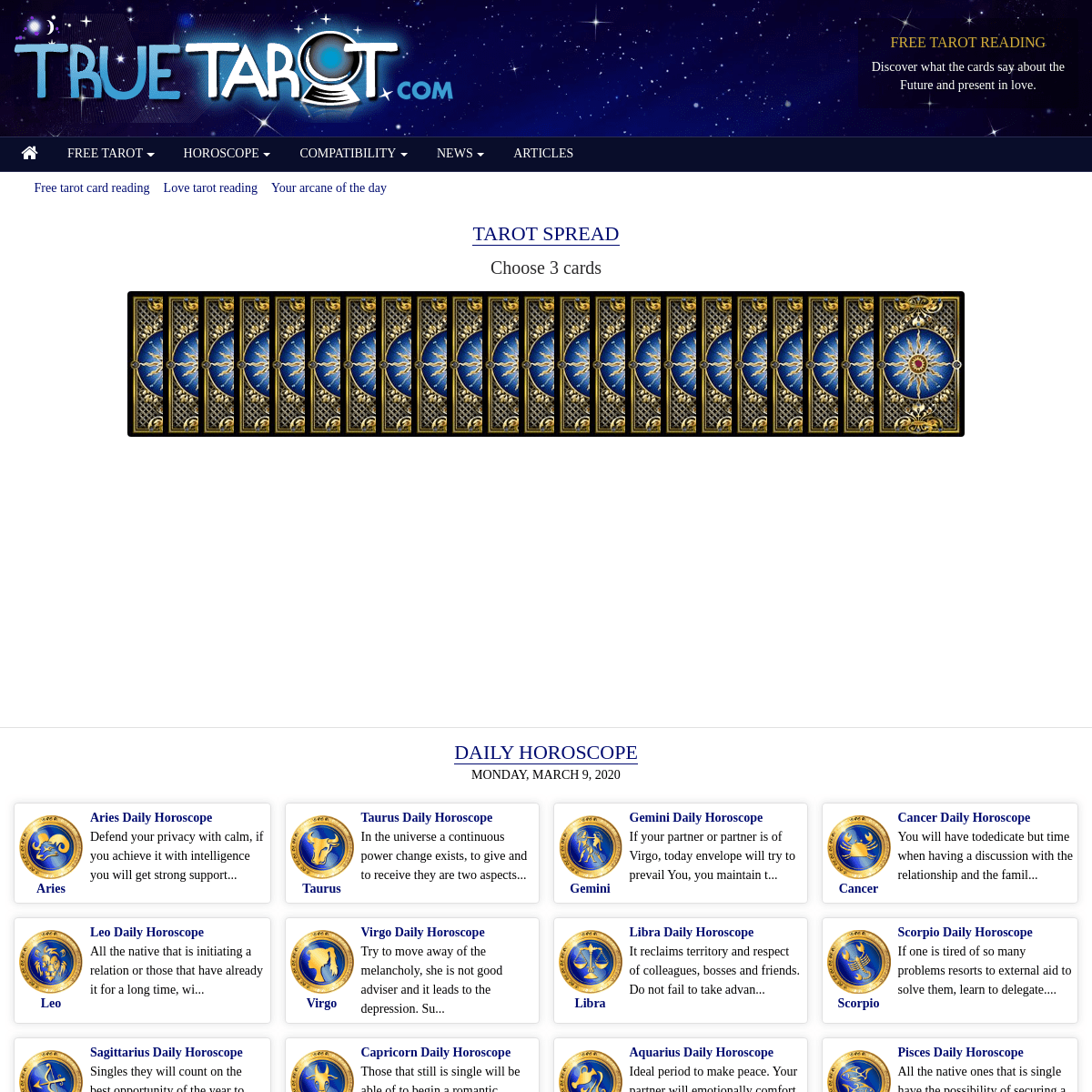 A complete backup of truetarot.com