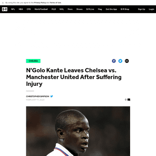 A complete backup of bleacherreport.com/articles/2809382-ngolo-kante-leaves-chelsea-vs-manchester-united-after-suffering-injury