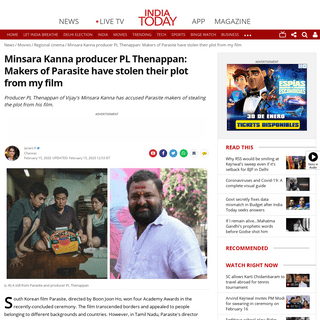 A complete backup of www.indiatoday.in/movies/regional-cinema/story/minsara-kanna-producer-pl-thenappan-makers-of-parasite-have-