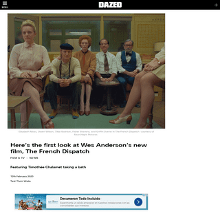 A complete backup of www.dazeddigital.com/film-tv/article/47912/1/first-look-wes-anderson-new-film-french-dispatch-timothee-chal