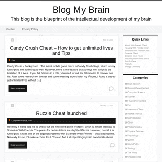 A complete backup of blogmybrain.com