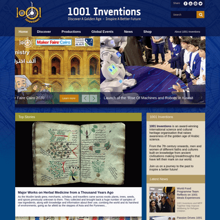 1001 Inventions - Discover a Golden Age, Inspire a Better Future - 1001 Inventions