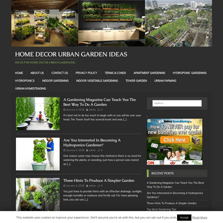 Home Decor Urban Garden Ideas â€“ Ideas For Home Decor Urban Gardening