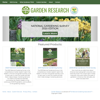 National Gardening Association - Research Division