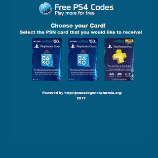 PSN Code Generator. PlayStation Codes Gift!