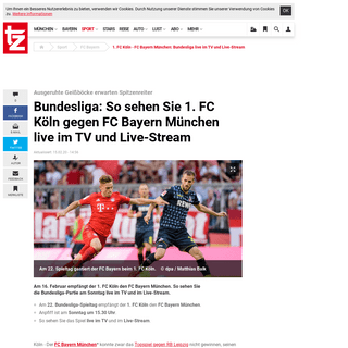 1. FC KÃ¶ln - FC Bayern MÃ¼nchen- Bundesliga live im TV und Live-Stream - FC Bayern
