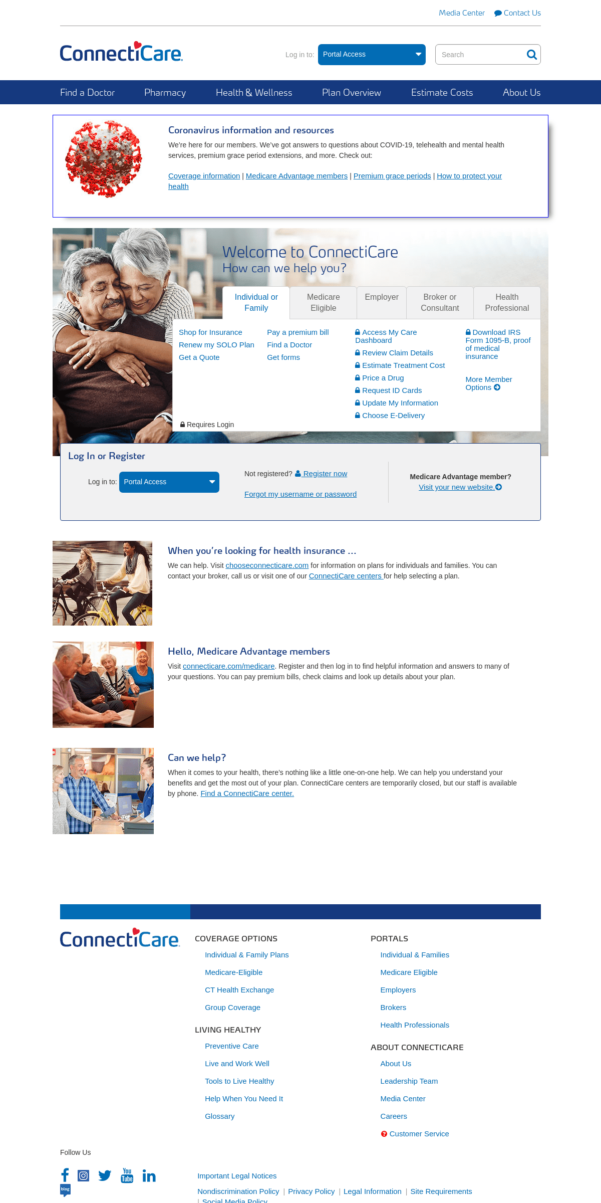A complete backup of connecticare.com