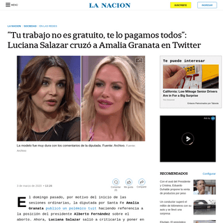 A complete backup of www.lanacion.com.ar/sociedad/luciana-salazar-cruzo-amalia-granata-twitter-polemico-nid2339250