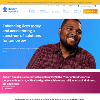 A complete backup of autismspeaks.org