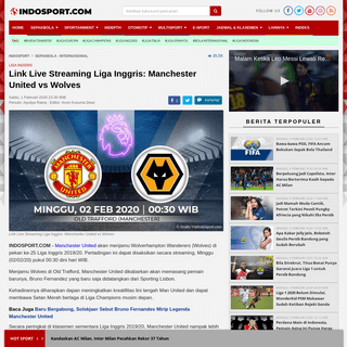 A complete backup of www.indosport.com/sepakbola/20200201/link-live-streaming-liga-inggris-manchester-united-vs-wolves