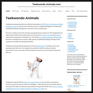 Taekwondo Animals - Taekwondo Animals.com