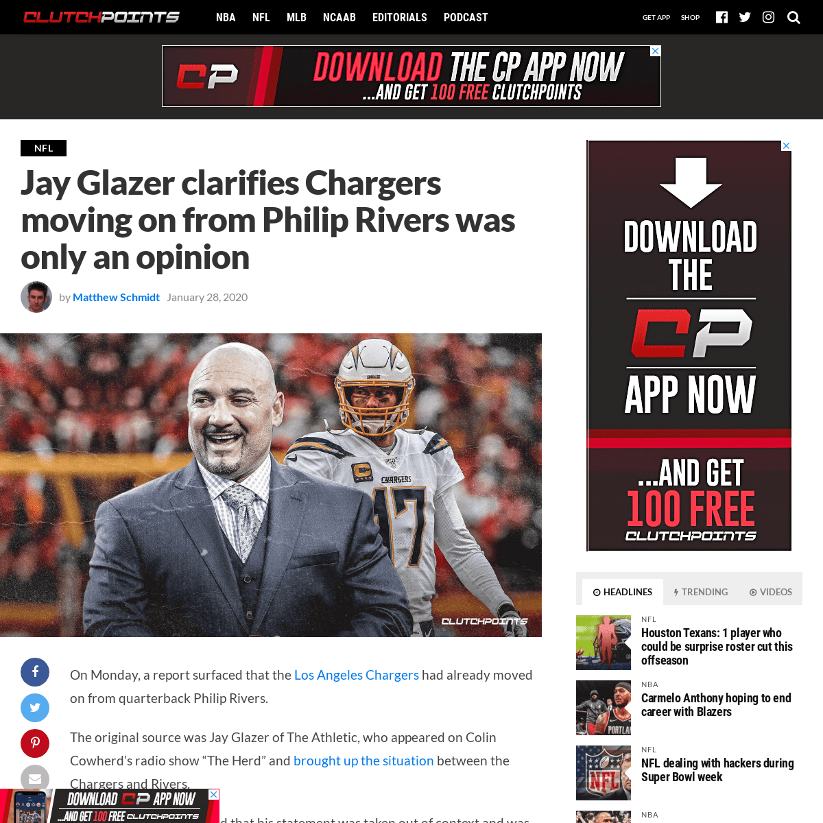 A complete backup of clutchpoints.com/chargers-news-jay-glazer-clarifies-la-moving-on-from-philip-rivers-was-only-an-opinion/