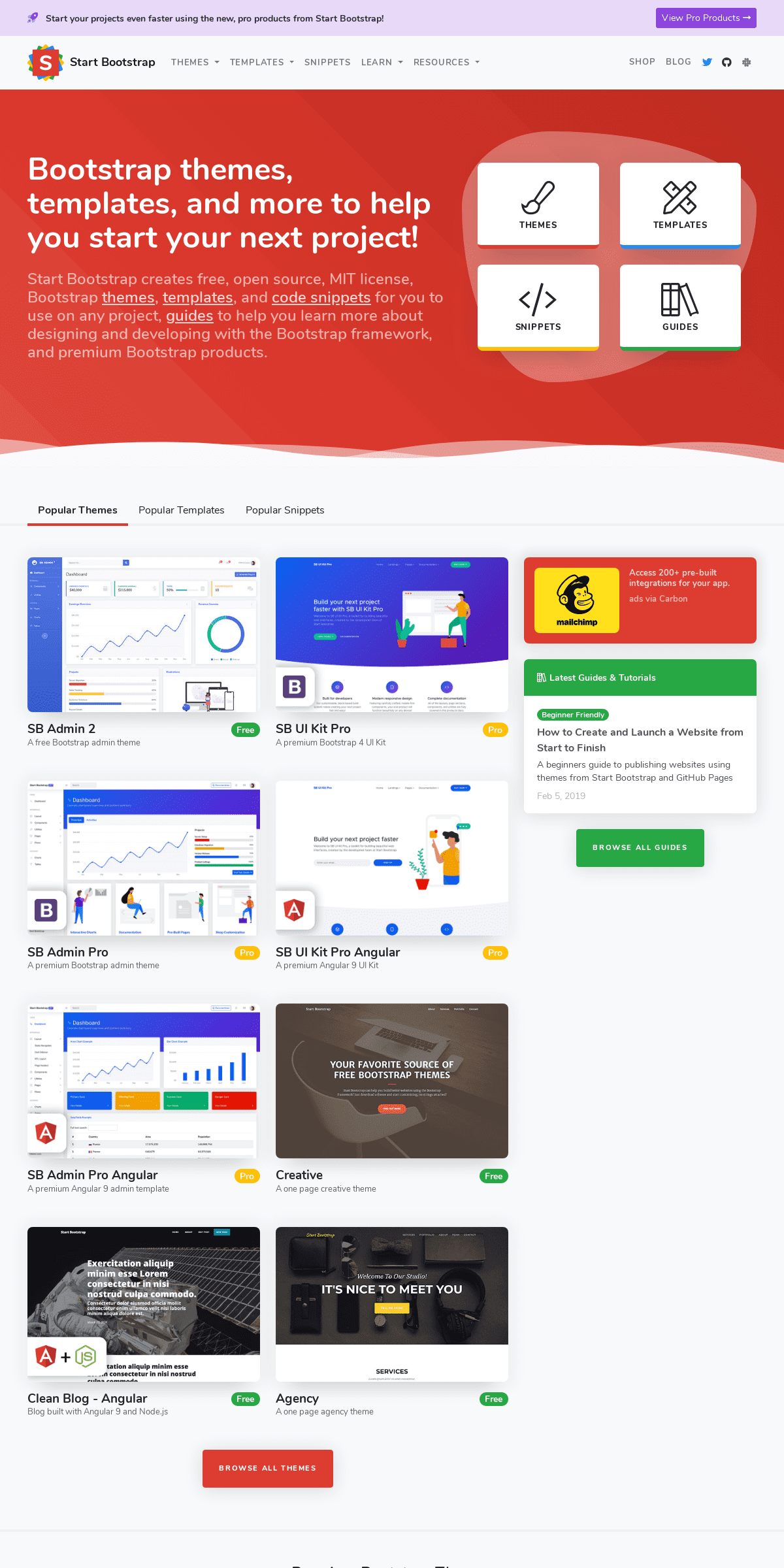 Free Bootstrap Themes, Templates, Snippets, and Guides - Start Bootstrap