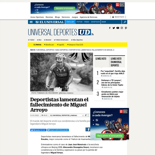 A complete backup of www.eluniversal.com.mx/universal-deportes/mas-deportes/deportistas-lamentan-el-fallecimiento-de-miguel-arro