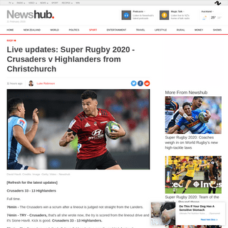 A complete backup of www.newshub.co.nz/home/sport/2020/02/live-updates-super-rugby-2020-crusaders-v-highlanders-from-christchurc