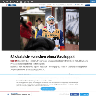 A complete backup of www.ekuriren.se/sport/sa-ska-baste-svensken-vinna-vasaloppet-sm5354539.aspx