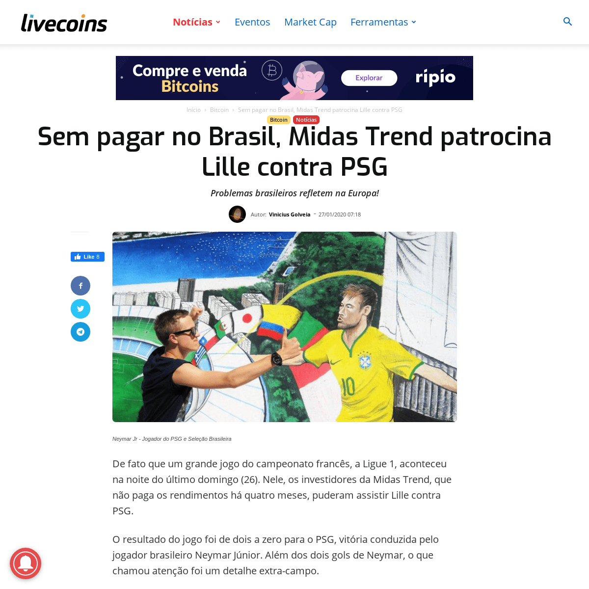 A complete backup of livecoins.com.br/pagar-brasil-midas-trend-patrocina-lille-psg/