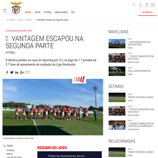A complete backup of www.slbenfica.pt/pt-pt/agora/noticias/2020/02/22/futebol-sub-23-direto-sporting-benfica-1-jornada-2-fase-li