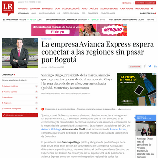 A complete backup of www.larepublica.co/empresas/esperamos-conectar-a-las-regiones-sin-pasar-por-bogota-dijo-santiago-diago-pres