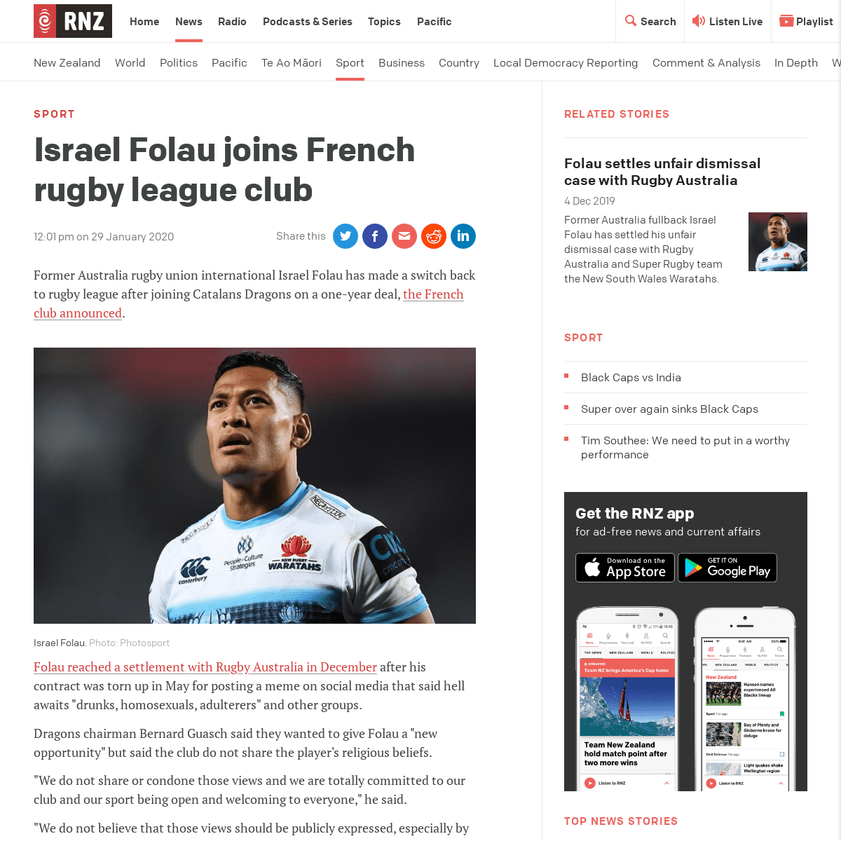 A complete backup of www.rnz.co.nz/news/sport/408388/israel-folau-joins-french-rugby-league-club