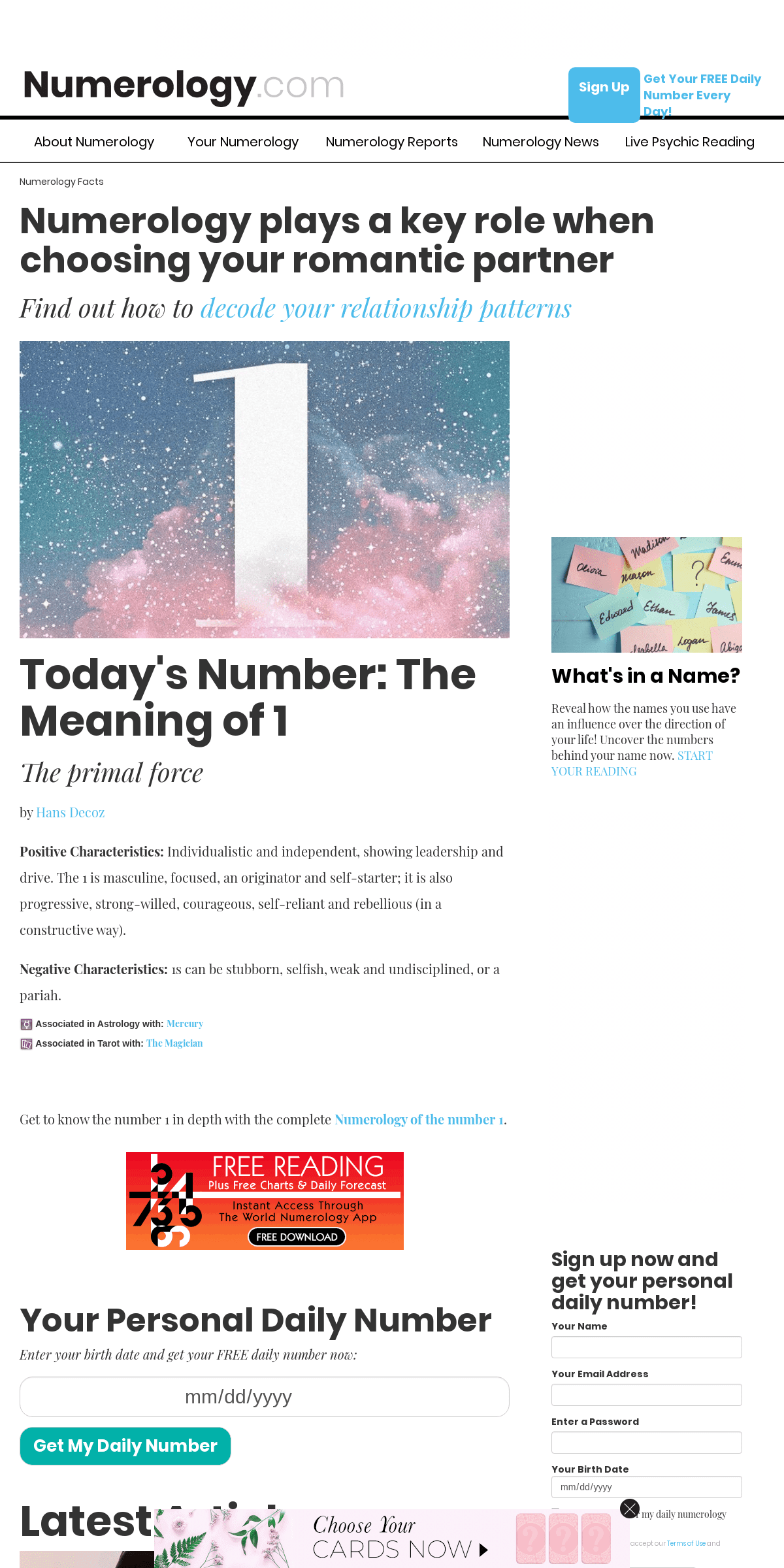 A complete backup of numerology.com
