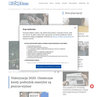 A complete backup of www.biznesinfo.pl/waloryzacja-2020-110220-pt-emerytura