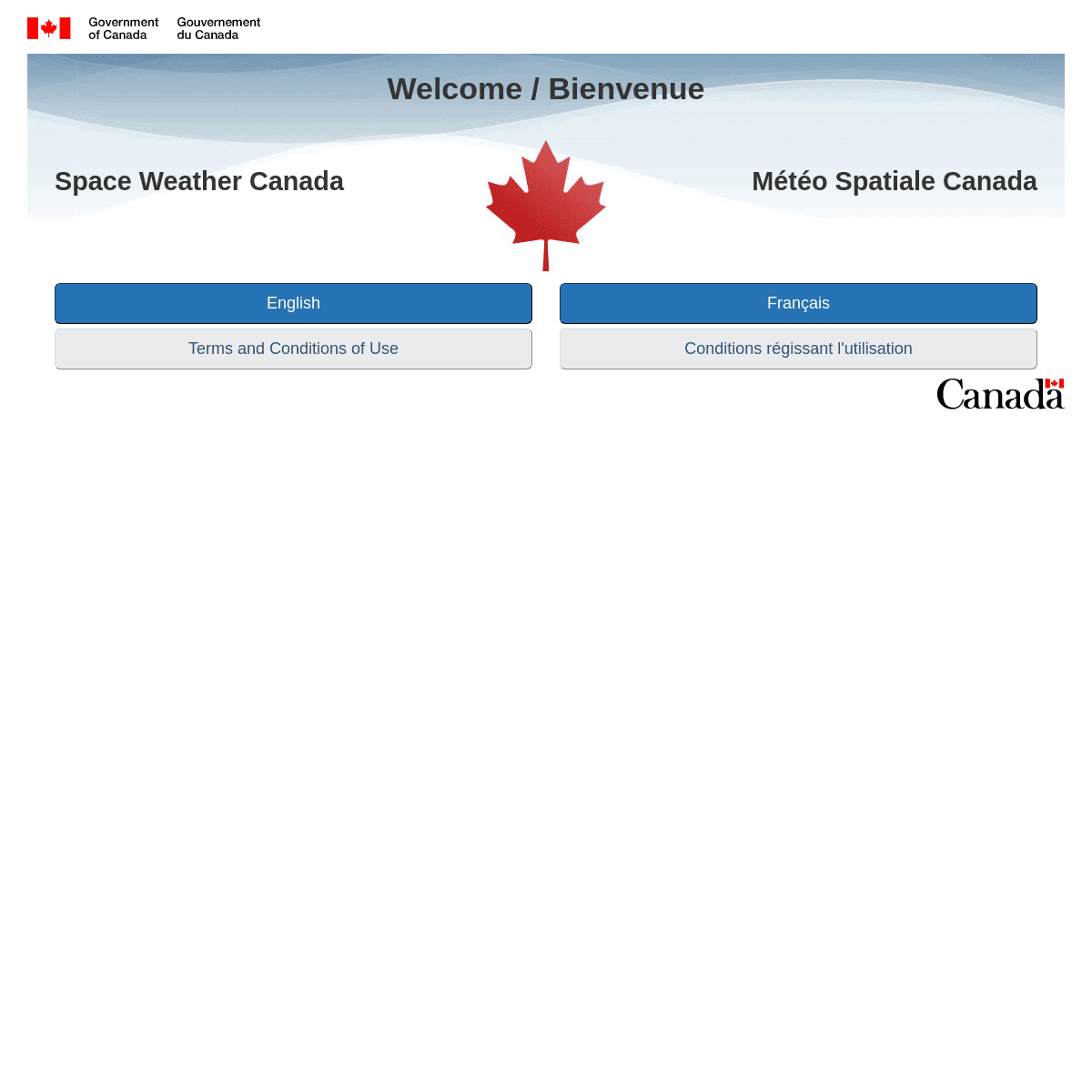 A complete backup of spaceweather.gc.ca