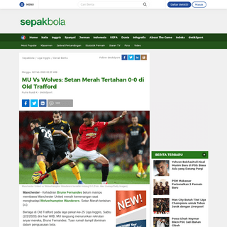 MU Vs Wolves- Setan Merah Tertahan 0-0 di Old Trafford