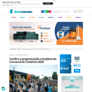 A complete backup of temlondrina.com.br/cultura/confira-a-programacao-completa-do-carnaval-de-londrina-2020/