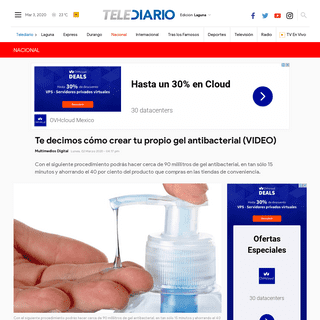 A complete backup of laguna.telediario.mx/nacional/te-decimos-como-crear-tu-propio-gel-antibacterial