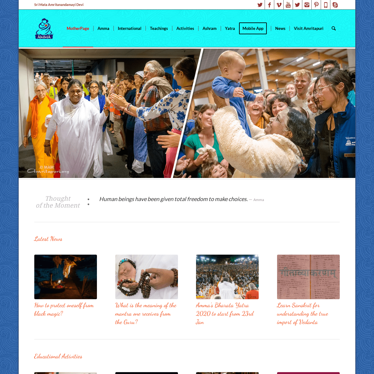 A complete backup of amritapuri.org
