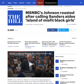 A complete backup of thehill.com/homenews/media/484180-msnbcs-johnson-roasted-after-calling-sanders-aides-island-of-misfit-black