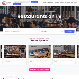 TVFoodMaps - Restaurants seen on TV Shows