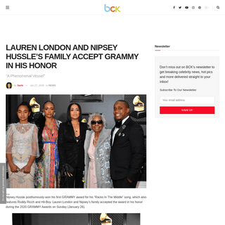 A complete backup of bckonline.com/2020/01/27/lauren-london-and-nipsey-hussles-family-accept-grammy-in-his-honor/