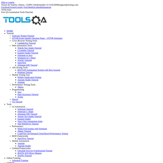 A complete backup of toolsqa.com