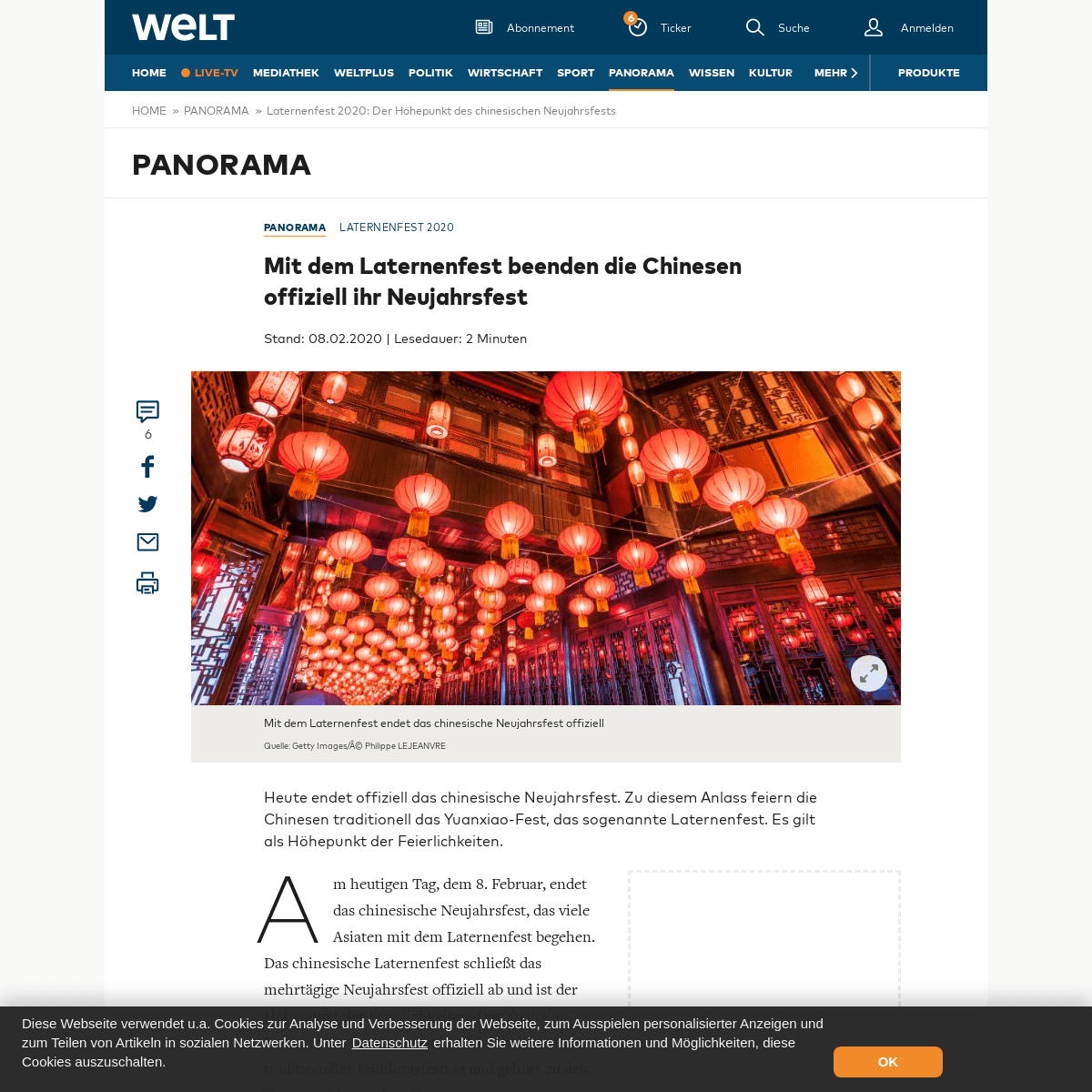 A complete backup of www.welt.de/vermischtes/article205698055/Laternenfest-2020-Der-Hoehepunkt-des-chinesischen-Neujahrsfests.ht