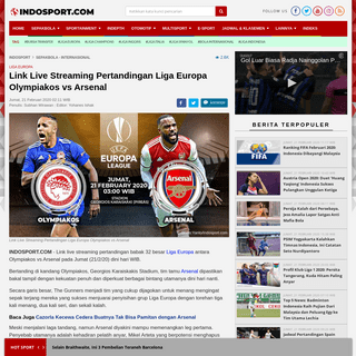 A complete backup of www.indosport.com/sepakbola/20200221/link-live-streaming-pertandingan-liga-europa-olympiakos-vs-arsenal