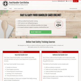 Food Handler Card Online - ANSI-Accredited Training