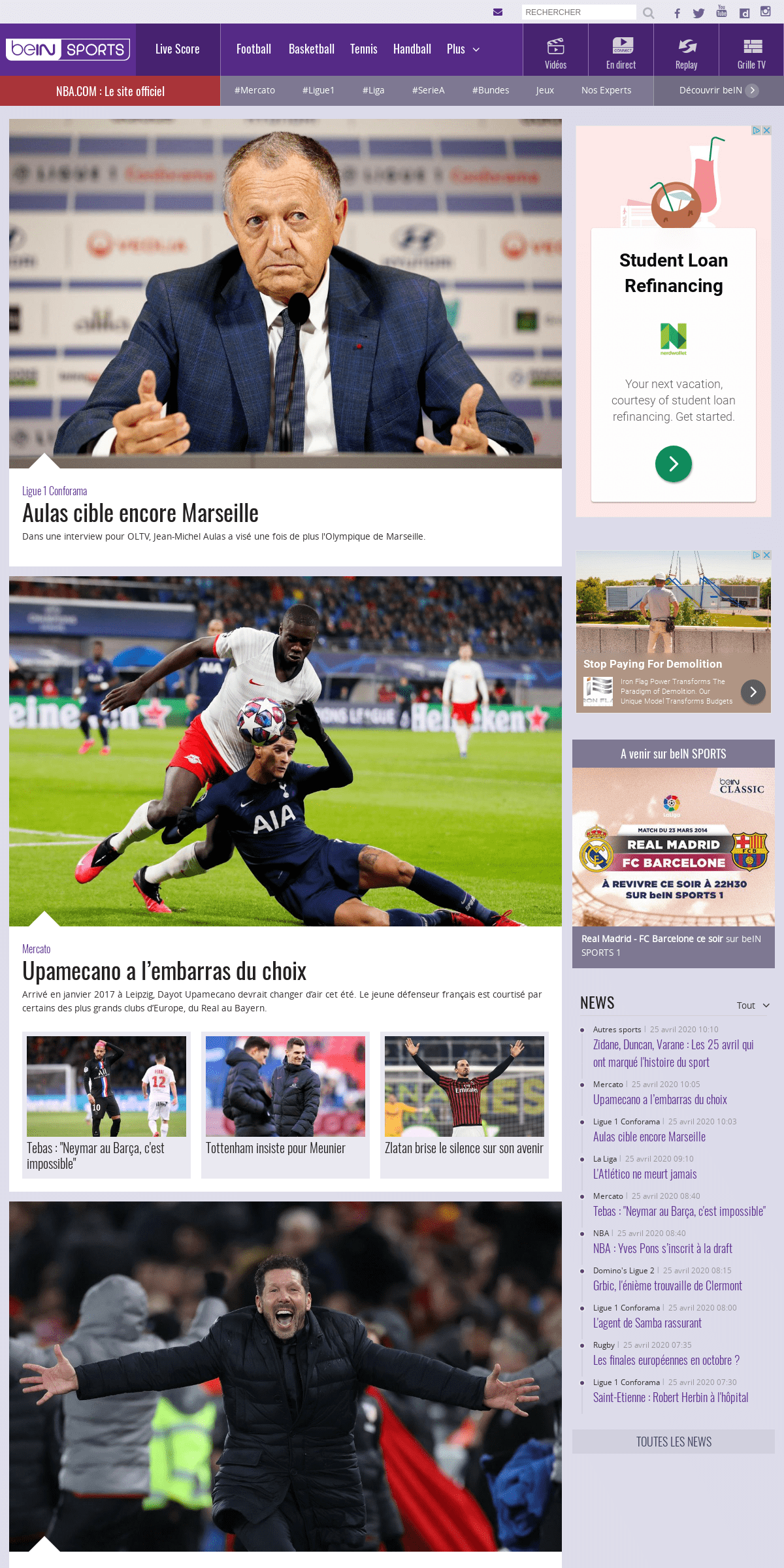 A complete backup of beinsports.fr