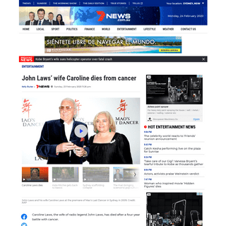 A complete backup of 7news.com.au/entertainment/john-laws-wife-caroline-dies-from-cancer-c-712893