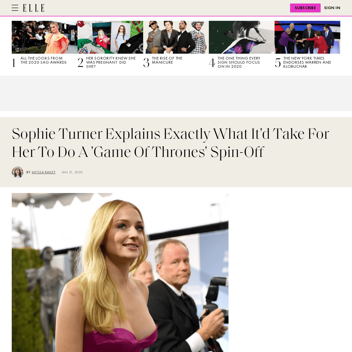 A complete backup of www.elle.com/culture/celebrities/a30607625/sophie-turner-game-of-thrones-spin-off-interview/
