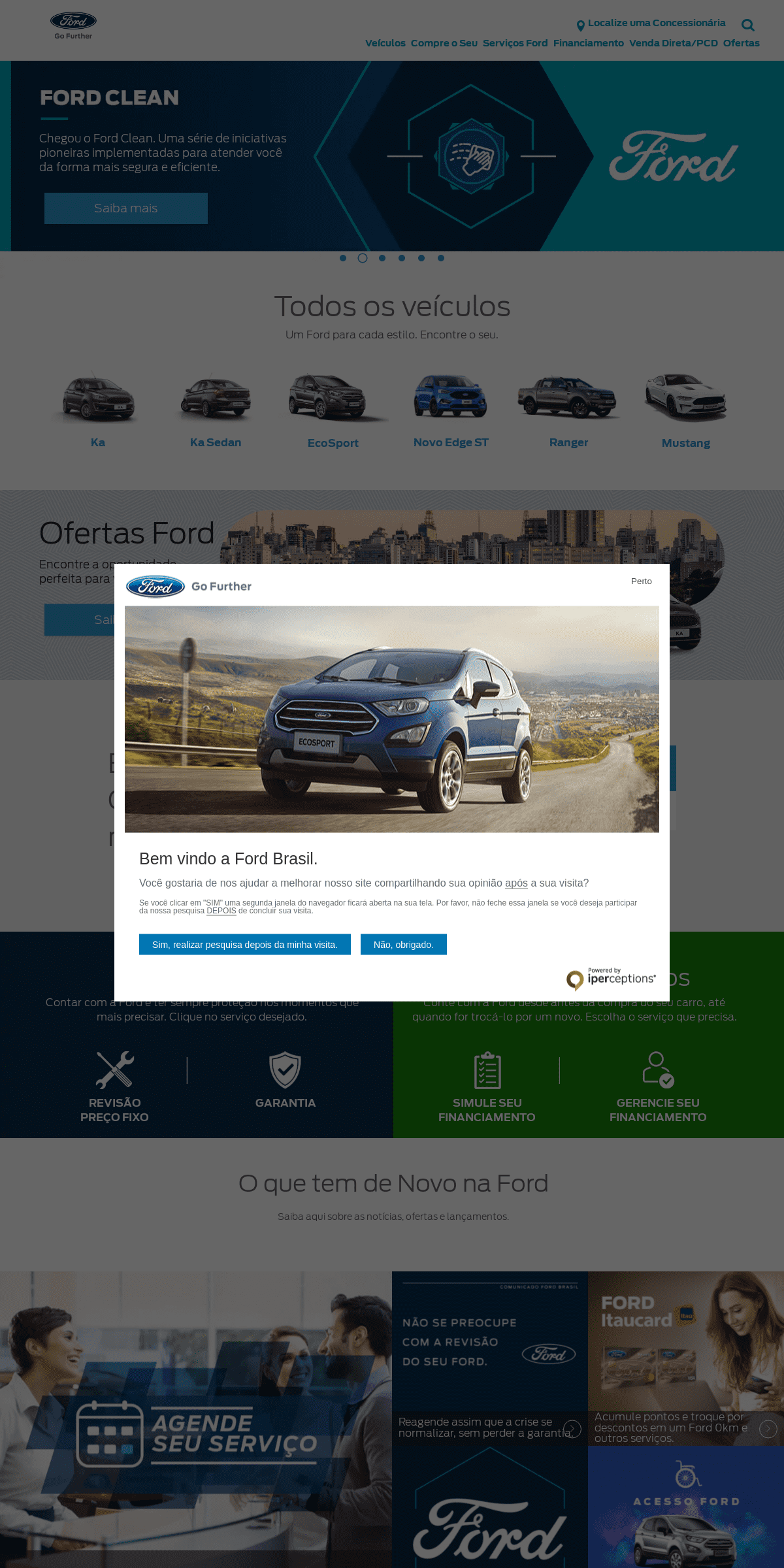 A complete backup of ford.com.br